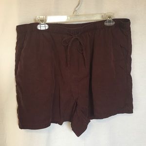 Gap Maroon Drawstring Lounge Shorts with Pockets